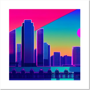 Vaporwave City #2 Posters and Art